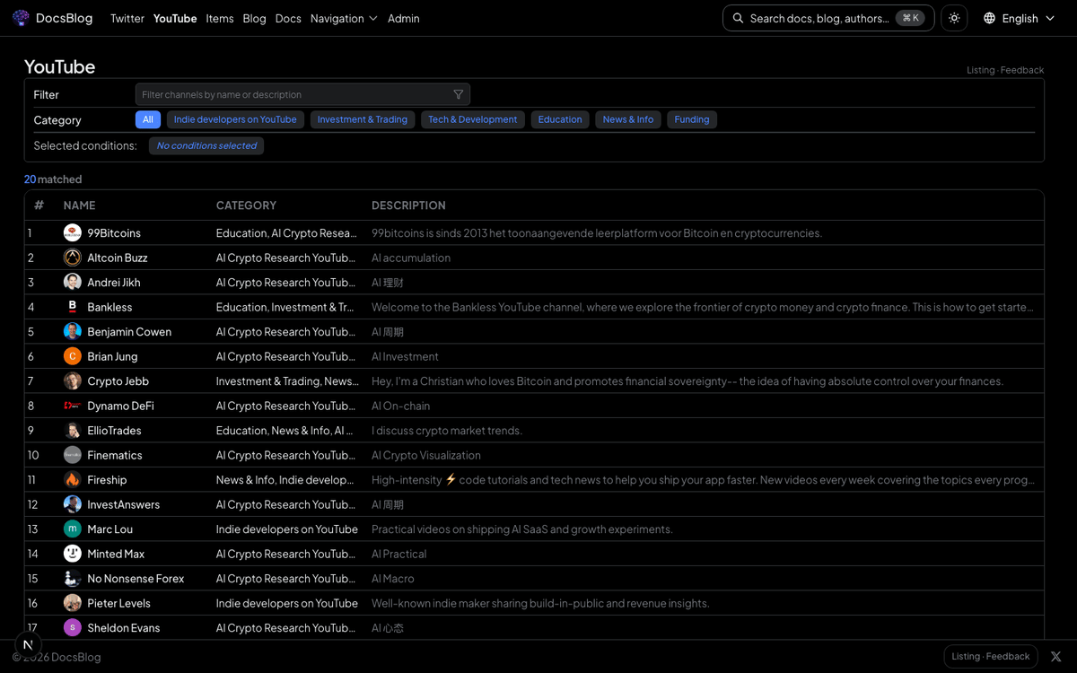 YouTube Integration